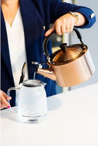 Rézszínű rozsdamentes acél vízforraló kanna 1,5 l Diamante – Vialli Design