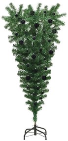 Felfordított Műfenyő Előre Világító Karácsonyfa Gömbökkel