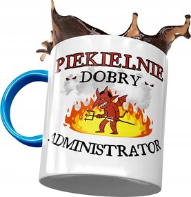 Kék Bögre Adminisztrátornak Pokolian Jó Nyomtatott Fotóval