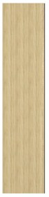 fehér és tölgy MDF tükrös fürdőszobaszekrény 60 x 15 x 75 cm