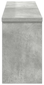 Fali Kabáthorog polcokkal Beton szürke 75 x 16 x 26 cm Faanyag
