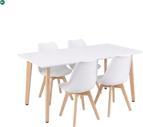 Silla 150 4+1 étkező garnitúra fehér-fehér