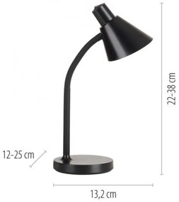 JUST LIGHT. 11248-18 - LED flexibilis asztali lámpa PIXIE LED/4,5W/230V fekete