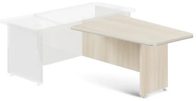 TopOffice Premium tárgyaló elem 169 x 98,6 cm, jobb asztalhoz, világos akác