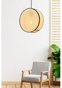 BIG DRUM kábeles csillár 1xE27/60W/230V bézs/fekete