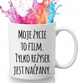 Bögre Fehér 330 ml Kerámia Ajándék Humor Vicces Minta Az Élet Egy Film