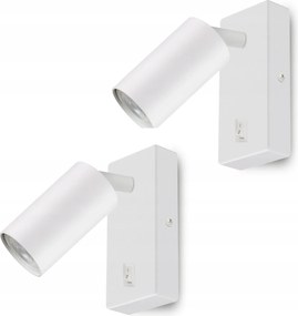 2x fali lámpa mozgatható állítható fali lámpa Led izzó GU10 7W semleges