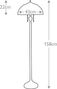 Quoizel LARISSA QZ-LARISSA-FL Állólámpa 2x60W/E27