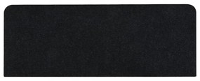 15 db fekete öntapadó lépcsőszőnyeg 65x24,5x3,5 cm