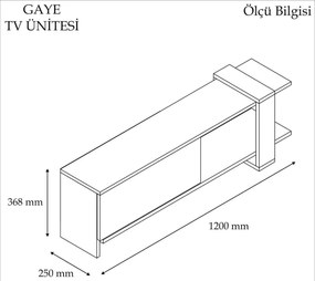 TV asztal Gaye diófa