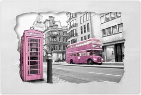 Poszterek 90x60 Púderrózsaszín busz