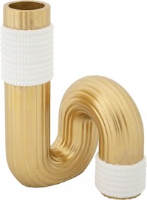 Hullám alakú váza polyresinből, magassága 18 cm