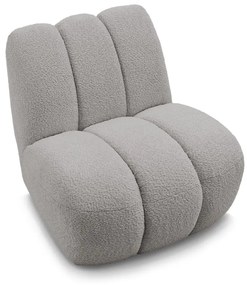 Világosszürke buklé fotel Janissaire – Bobochic Paris