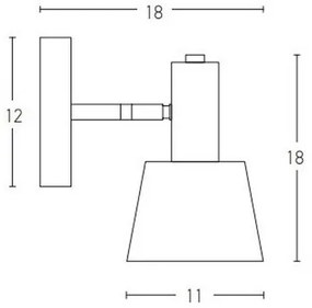 Zambelis 20218 - Fali spotlámpa 1xE14/25W/230V fehér
