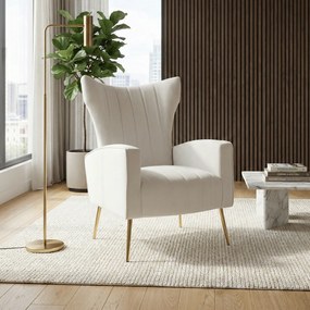 Relaxfotel, bézs Velvet szövet, BARET