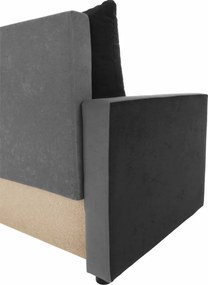 Univerzális ülőgarnitúra, szürke/fekete, PAULITA NEW