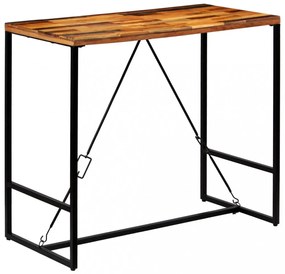 újrahasznosított tömör fa bárasztal 120 x 60 x 106 cm