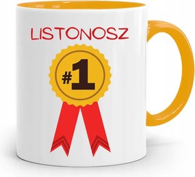 Sárga Bögre Postásnak Tökéletes Postás, fényképes nyomattal