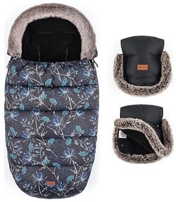 Petite&Mars PETITE&MARS - 4v1 COMFY fusak + rukávníky na kočárek Stylish Beauty AG0619
