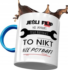 Kék Bögre Fülöp Kollégának Ajándék Nyomtatott Fotóval