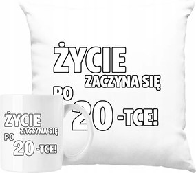 Bögre párna szett Az élet 20 után kezdődik Ajándék ötlet