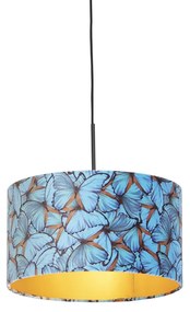 Lógólámpa bársony árnyékolóval pillangókkal aranyozással 35 cm - Combi