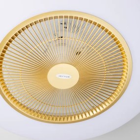Brilagi - LED Dimmelhető lámpa ventilátorral AURA LED/38W/230V arany + távirányító