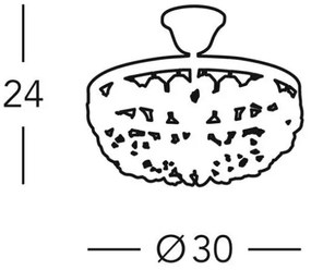 Kolarz 960.13K.3 - VALERIE kristály csillár 3xE14/40W/230V rúdon