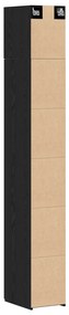 Slim tárolószekrény Fekete tölgy 30x42.5x225 cm Szerelt fa