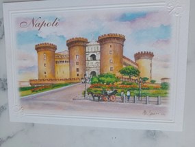 Grafika Keret Olaszország Italia Neapol Mapoli Kastély