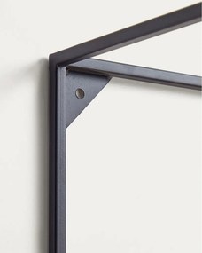 Fekete-natúr színű jegenyefenyő fali polc 90 cm Elisha – Kave Home