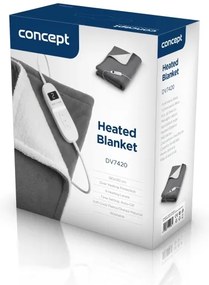 Concept DV7420 - Elektromos melegítő takaró 160W/230V 180x130 cm szürke/fehér