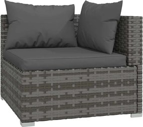 4 részes szürke polyrattan kerti ülőgarnitúra párnákkal
