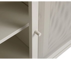 Szürke fém komód tolóajtóval 160x75x47 cm Veep – Unique Furniture