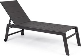 Antracitszürke fém kerti napozóágy Hilde – Bizzotto
