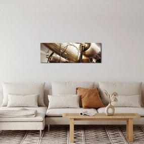 Egy repülőgép képe (órával) (90x30 cm)
