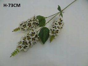 3X Mesterséges szarkaláb ág 74cm Művirág pikk-pakk virágos kiegészítő