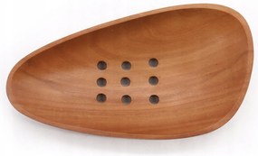 Fa szappantartó, kicsi, ovális