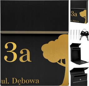 Postaláda Fekete Felirat Cím Utca Szám