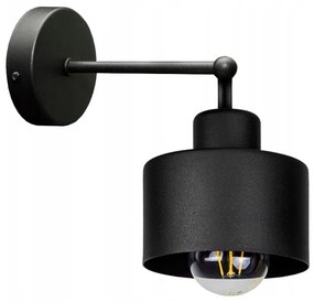KÉSZLETKISÖPRÉS! Fali lámpa fekete fém búrával | Loft - Industrial | Glimex Lavor 1xE27 GKL29C