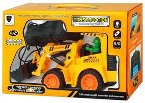 HONG FENG HF-2033A-8 Rc Távirányítós Kotró Gép Kotrógép Markoló Munkagép Játék Építőkockás Figurával Akkus 3.6V NiCd