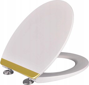 Wc Ülőke Arany Dekorral, Masszív Duroplaszt, Levehető