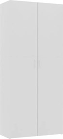 Fehér forgácslap tárolószekrény 80 x 35,5 x 180 cm