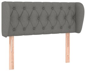 sötétszürke szövet fejtámla szárnyakkal 103x23x78/88 cm