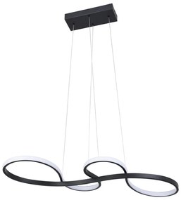 LED Csillár zsinóron SALSA LED/38W/230V 4000K fekete