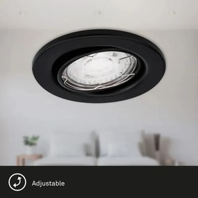 Brilo - KÉSZLET 3x LED Fürdőszobai beépíthető lámpa 1xGU10/5W/230V IP23 fekete