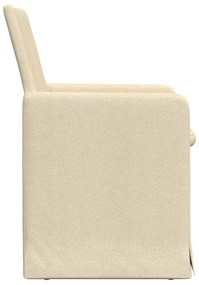 Étkező Székek 2 pcs Krém 57 x 67 x 95 cm szövet