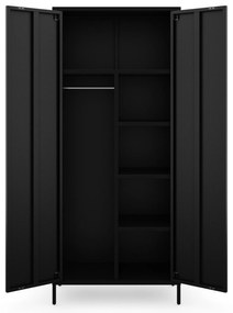 Fekete ruhásszekrény – FLAVIO Modern 800 x 1850 x 450 mm