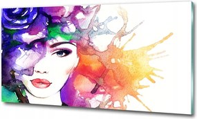 Fotótapéta üveg falra Női portré 125x50