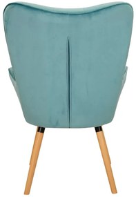 COZY türkiz bársony fotel